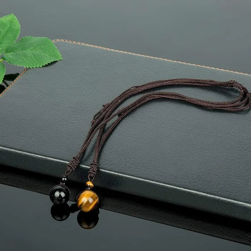 Milan - collier perle noir homme