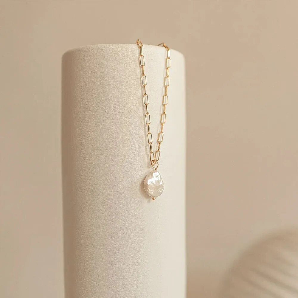 Auria - collier perle de culture or