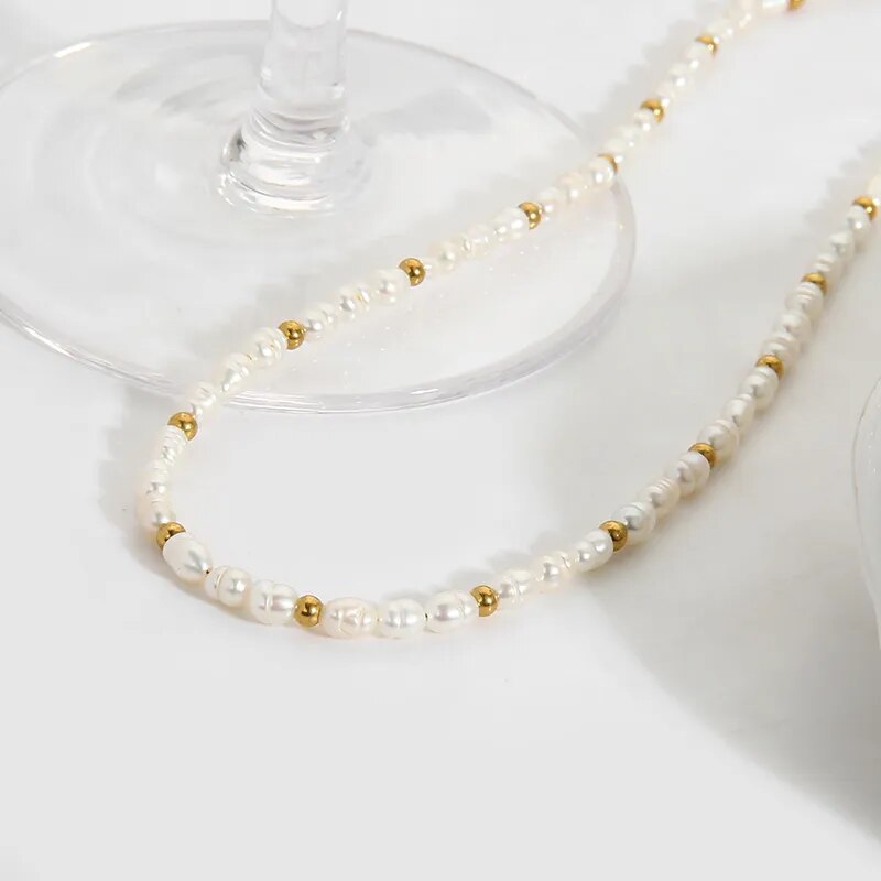 Élégance - collier perle ras de cou femme