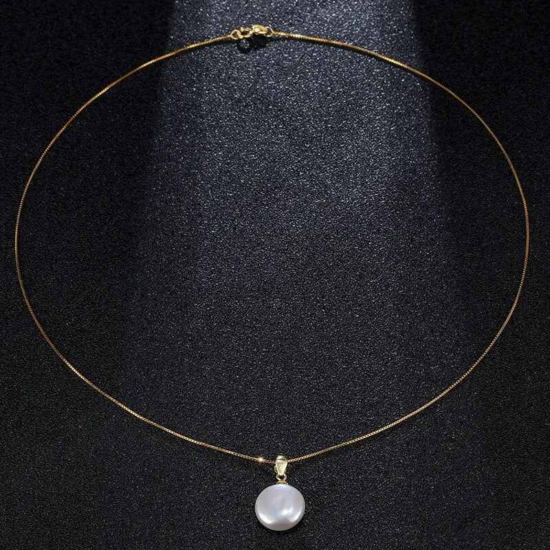 Lissa - collier perle plate