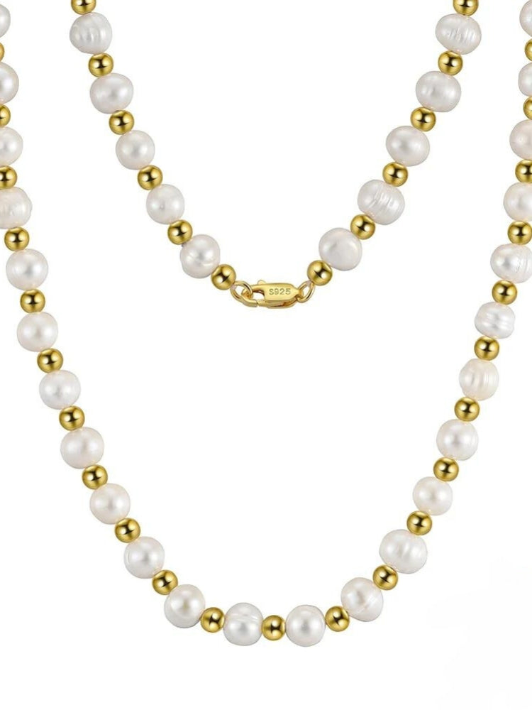 Collier perle blanche