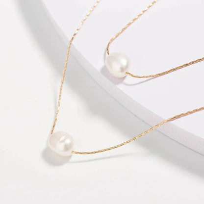Stella - collier perle acier inoxydable