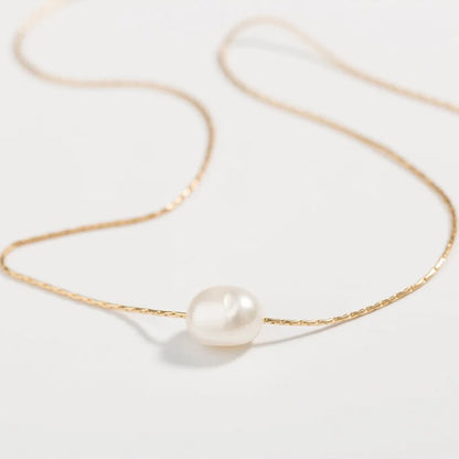 Stella - collier perle acier inoxydable