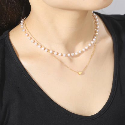 Colette - collier cœur perle